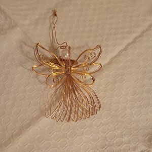 Gold Wire Angel Ornament